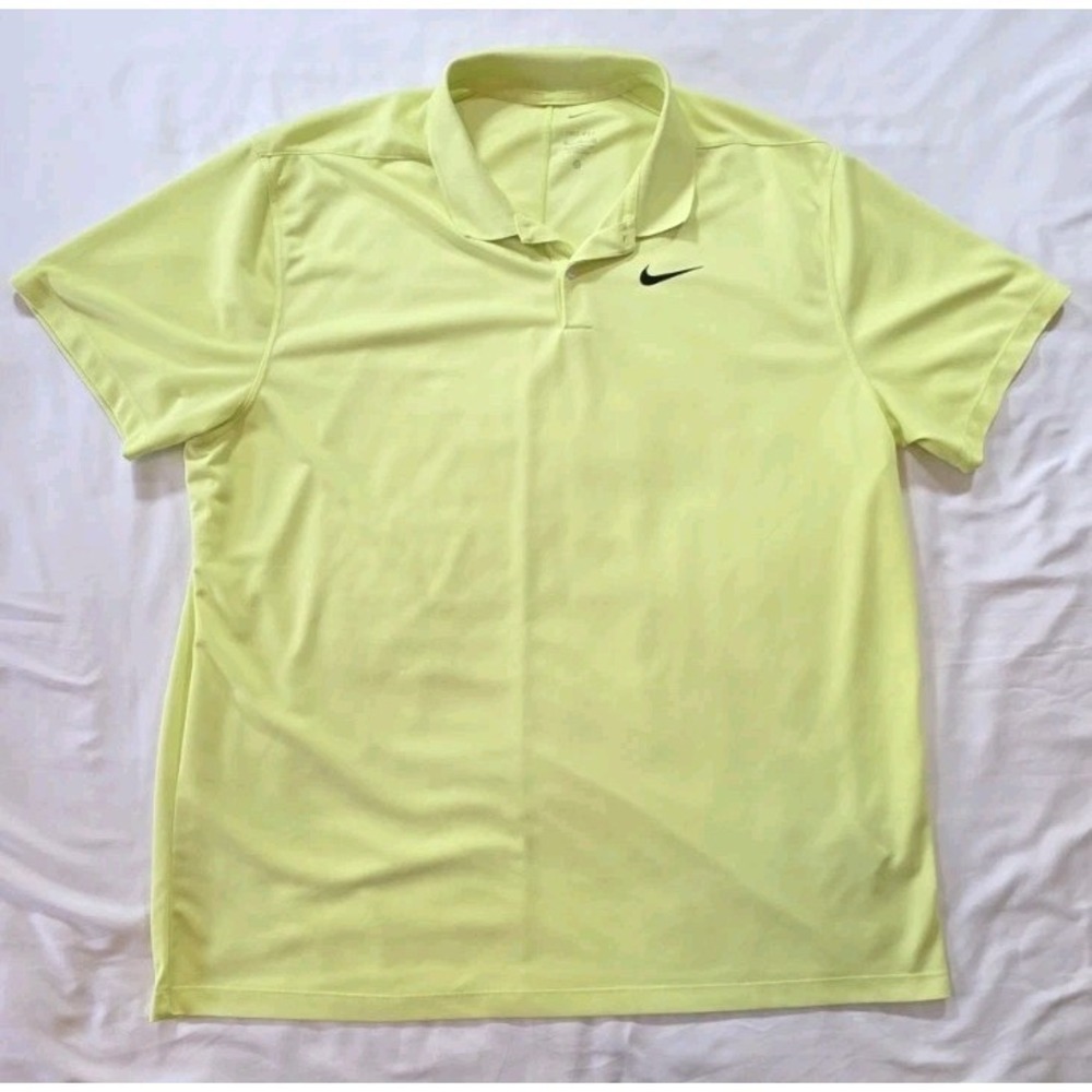 Nike Golf Mens XL Yellow Dri Fit Men's Polo Golf Shirt, Light Yellow